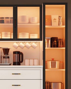 Kardelen Kahve Köşesi / Komple MDF / Led Işıklı / Large
