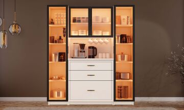 Kardelen Kahve Köşesi / Komple MDF / Led Işıklı / Mega