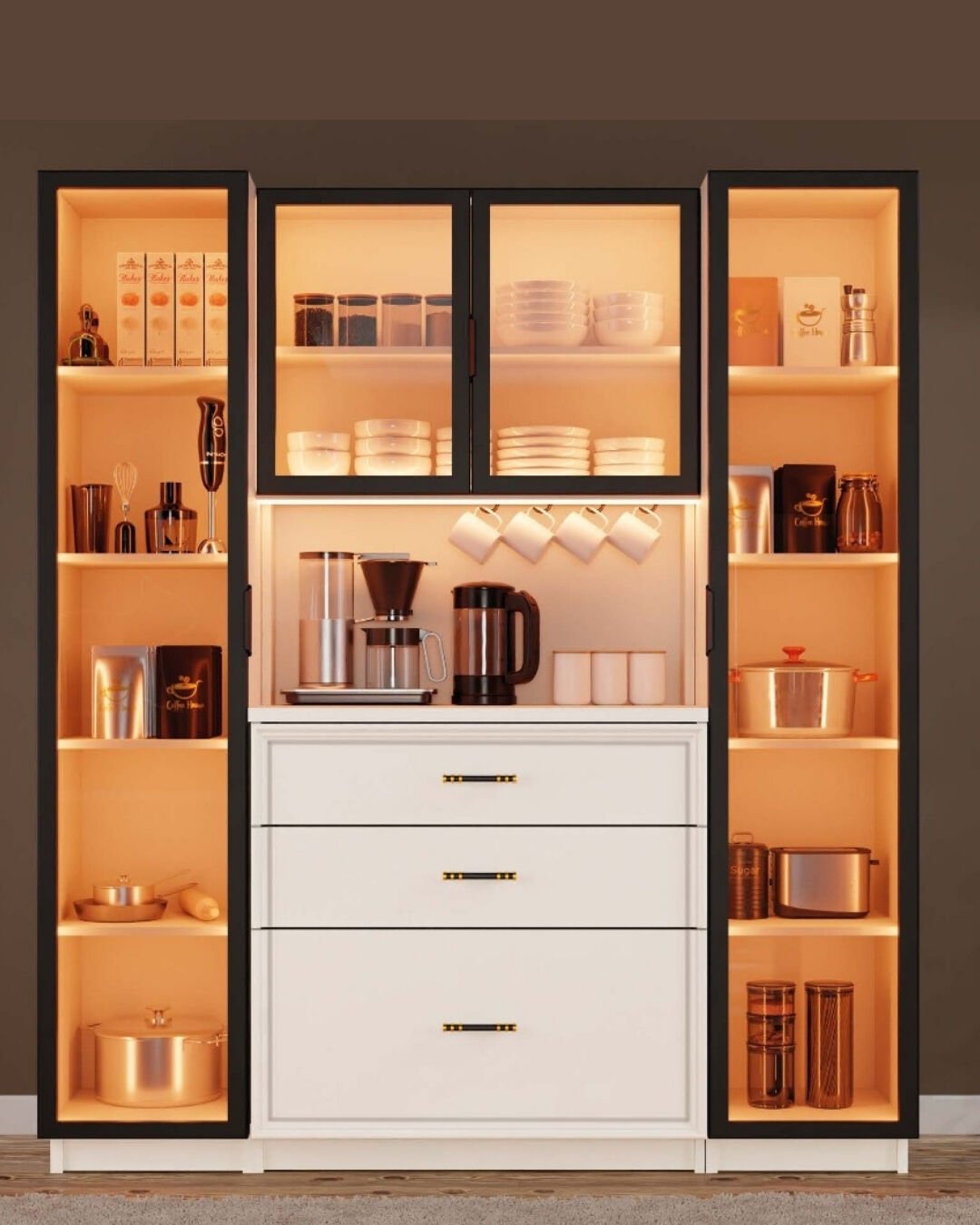 Kardelen Kahve Köşesi / Komple MDF / Led Işıklı / Mega