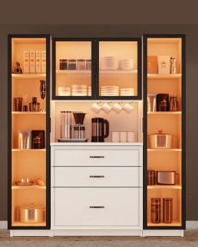 Kardelen Kahve Köşesi / Komple MDF / Led Işıklı / Mega