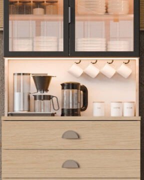 Ladin Kahve Köşesi / Komple MDF / Led Işıklı