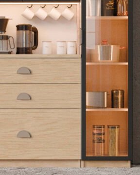 Ladin Kahve Köşesi / Komple MDF / Led Işıklı / Large