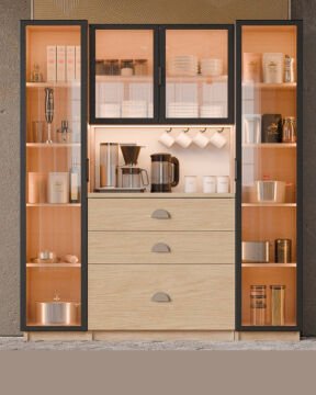 Ladin Kahve Köşesi / Komple MDF / Led Işıklı / Mega