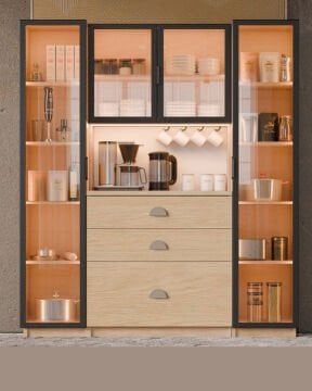 Ladin Kahve Köşesi / Komple MDF / Led Işıklı / Mega