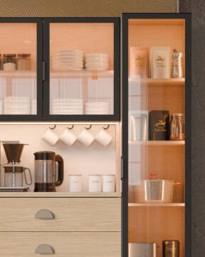 Ladin Kahve Köşesi / Komple MDF / Led Işıklı / Mega