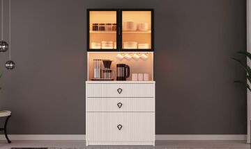 Lale Kahve Köşesi / Komple MDF / Led Işıklı