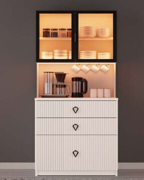 Lale Kahve Köşesi / Komple MDF / Led Işıklı