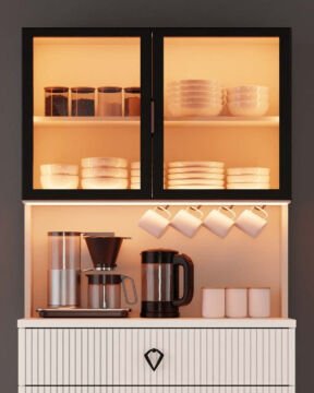 Lale Kahve Köşesi / Komple MDF / Led Işıklı