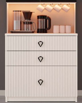Lale Kahve Köşesi / Komple MDF / Led Işıklı