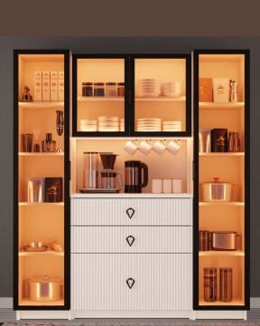 Lale Kahve Köşesi / Komple MDF / Led Işıklı / Mega