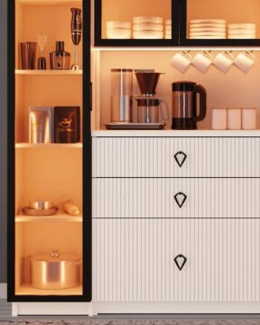Lale Kahve Köşesi / Komple MDF / Led Işıklı / Mega