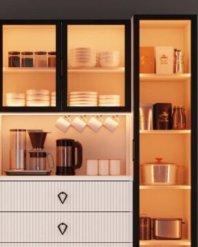 Lale Kahve Köşesi / Komple MDF / Led Işıklı / Mega