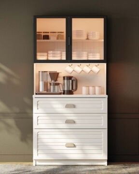 Lavanta Kahve Köşesi / Komple MDF / Led Işıklı
