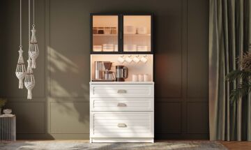 Lavanta Kahve Köşesi / Komple MDF / Led Işıklı