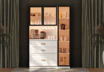 Lavanta Kahve Köşesi / Komple MDF / Led Işıklı / Large