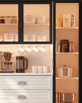 Lavanta Kahve Köşesi / Komple MDF / Led Işıklı / Large