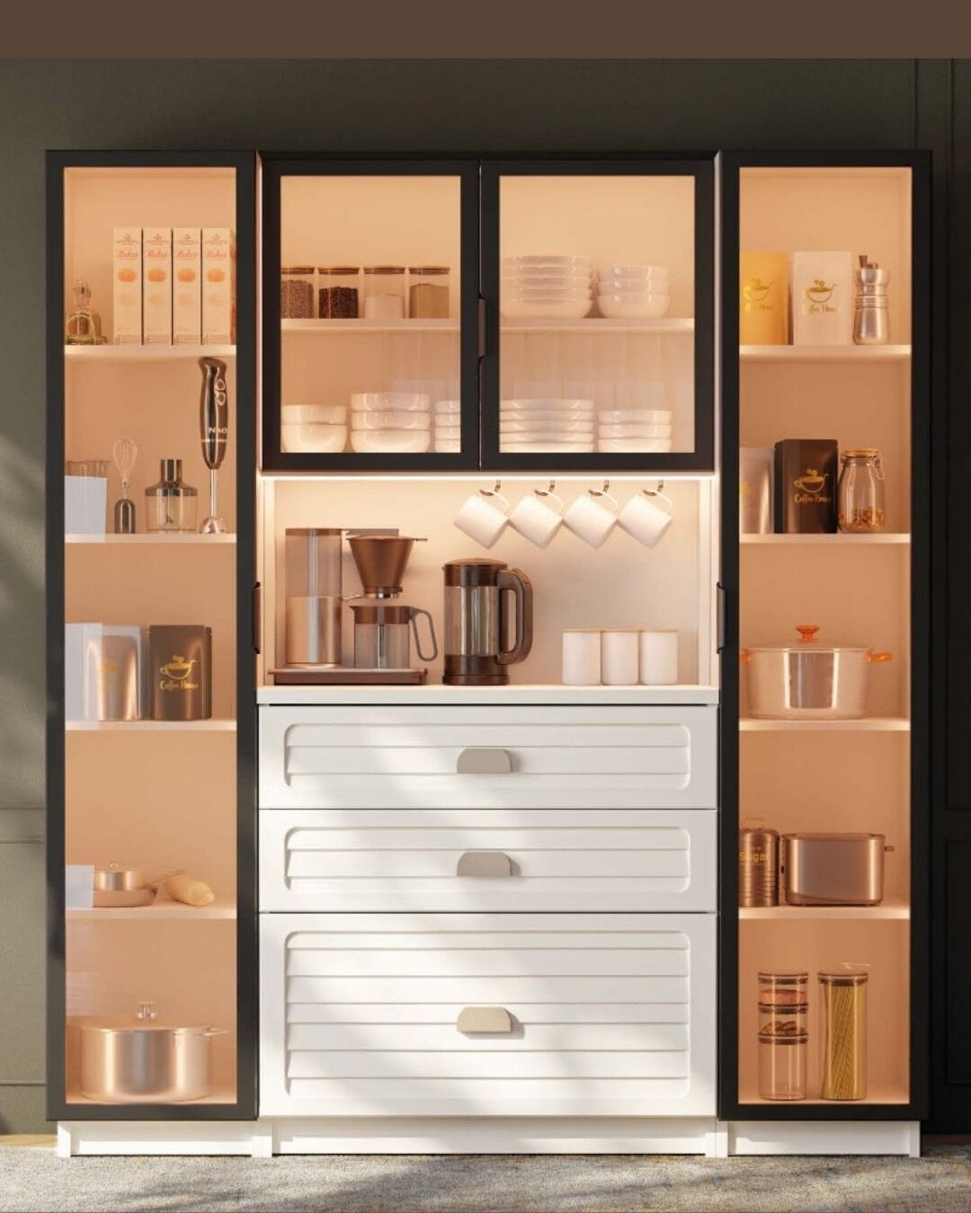 Lavanta Kahve Köşesi / Komple MDF / Led Işıklı / Mega