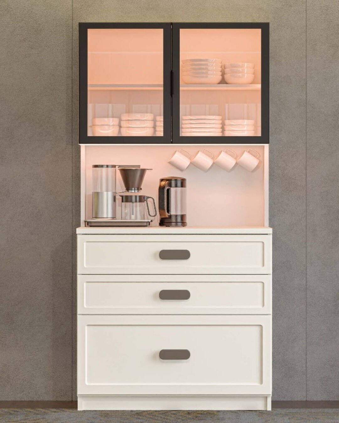 Manolya Kahve Köşesi / Komple MDF / Led Işıklı