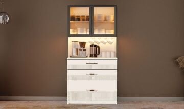 Menekşe Kahve Köşesi / Komple MDF / Led Işıklı