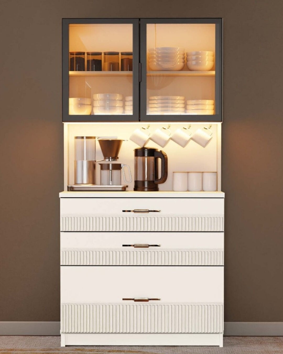 Menekşe Kahve Köşesi / Komple MDF / Led Işıklı