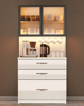 Menekşe Kahve Köşesi / Komple MDF / Led Işıklı