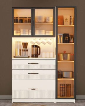 Menekşe Kahve Köşesi / Komple MDF / Led Işıklı / Large