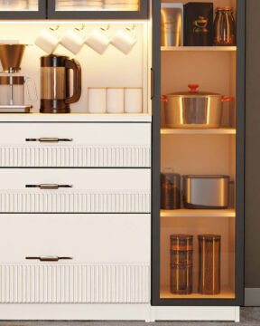 Menekşe Kahve Köşesi / Komple MDF / Led Işıklı / Large