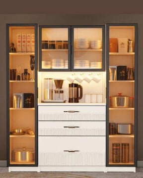 Menekşe Kahve Köşesi / Komple MDF / Led Işıklı / Mega