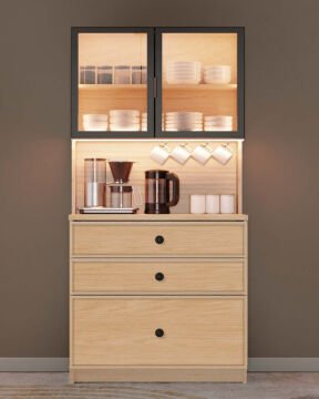 Meşe Kahve Köşesi / Komple MDF / Led Işıklı