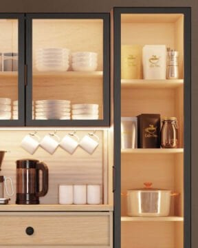 Meşe Kahve Köşesi / Komple MDF / Led Işıklı / Large