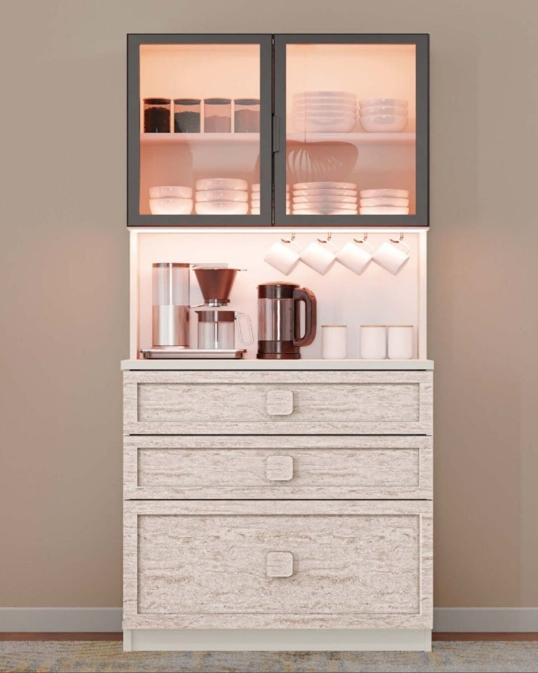Nilüfer Kahve Köşesi / Komple MDF / Led Işıklı