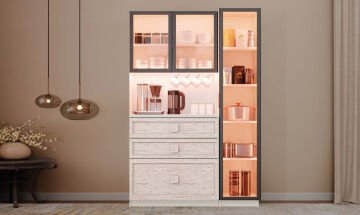 Nilüfer Kahve Köşesi / Komple MDF / Led Işıklı / Large