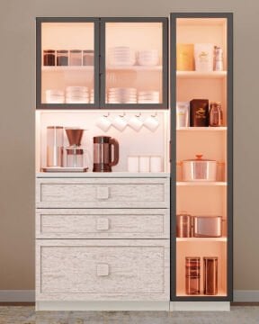 Nilüfer Kahve Köşesi / Komple MDF / Led Işıklı / Large