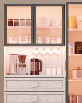 Nilüfer Kahve Köşesi / Komple MDF / Led Işıklı / Large