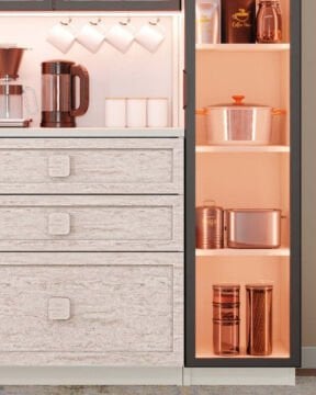 Nilüfer Kahve Köşesi / Komple MDF / Led Işıklı / Large