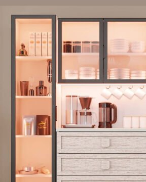 Nilüfer Kahve Köşesi / Komple MDF / Led Işıklı / Mega