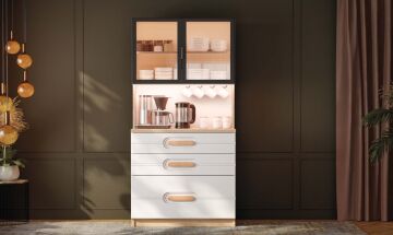 Orkide Kahve Köşesi / Komple MDF / Led Işıklı