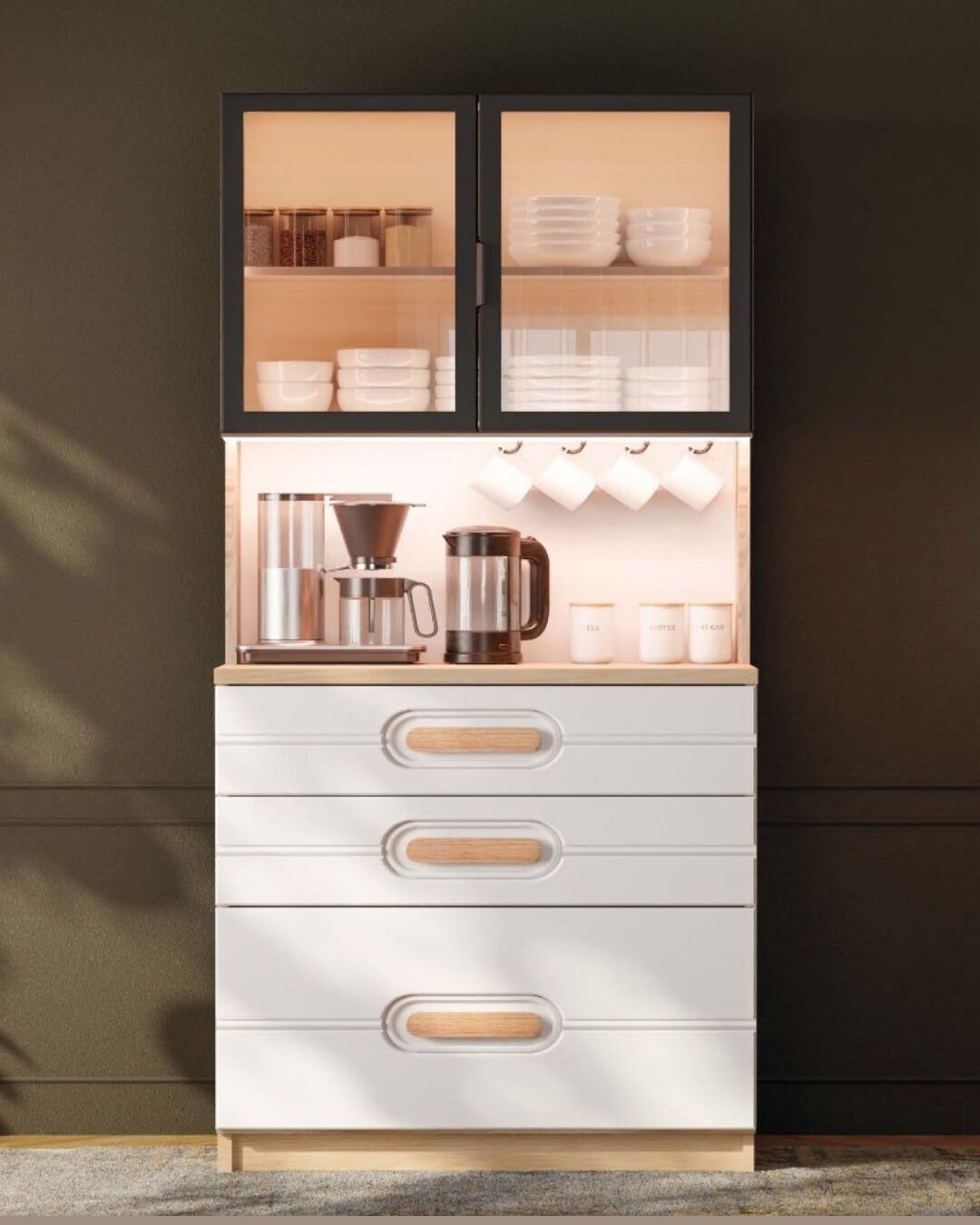 Orkide Kahve Köşesi / Komple MDF / Led Işıklı
