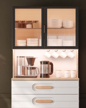 Orkide Kahve Köşesi / Komple MDF / Led Işıklı