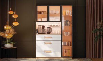 Orkide Kahve Köşesi / Komple MDF / Led Işıklı / Large