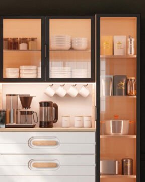 Orkide Kahve Köşesi / Komple MDF / Led Işıklı / Large