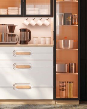Orkide Kahve Köşesi / Komple MDF / Led Işıklı / Large