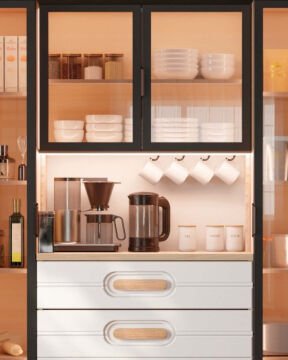 Orkide Kahve Köşesi / Komple MDF / Led Işıklı / Mega