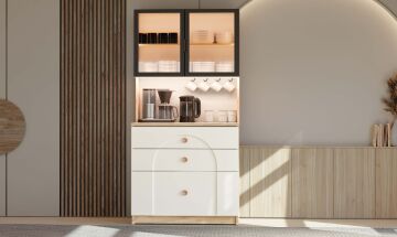 Papatya Kahve Köşesi / Komple MDF / Led Işıklı