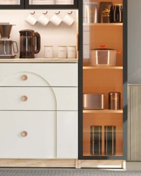 Papatya Kahve Köşesi / Komple MDF / Led Işıklı / Large