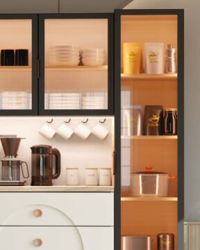 Papatya Kahve Köşesi / Komple MDF / Led Işıklı / Large
