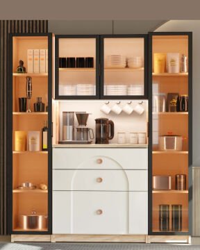 Papatya Kahve Köşesi / Komple MDF / Led Işıklı / Mega