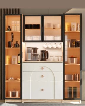 Papatya Kahve Köşesi / Komple MDF / Led Işıklı / Mega
