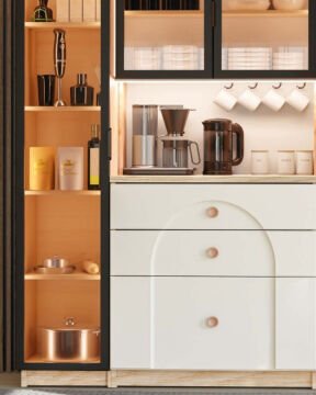 Papatya Kahve Köşesi / Komple MDF / Led Işıklı / Mega