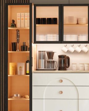 Papatya Kahve Köşesi / Komple MDF / Led Işıklı / Mega